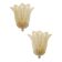 Contemporary Venetian Transparent Graniglia “Leaf” Murano Glass Wall Sconce