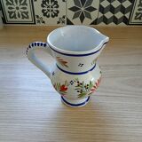 Pichet céramique HB Quimper, pot à lait, carafe, pichet vintage, en faïence française