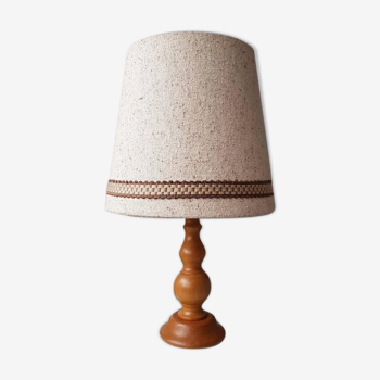 Lampe de table en bois scandinave 70s