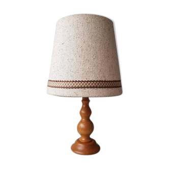 Scandinavian wooden table lamp 70s