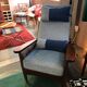 William Morris rocking chair, Arts and Crafts movement, refurbished.