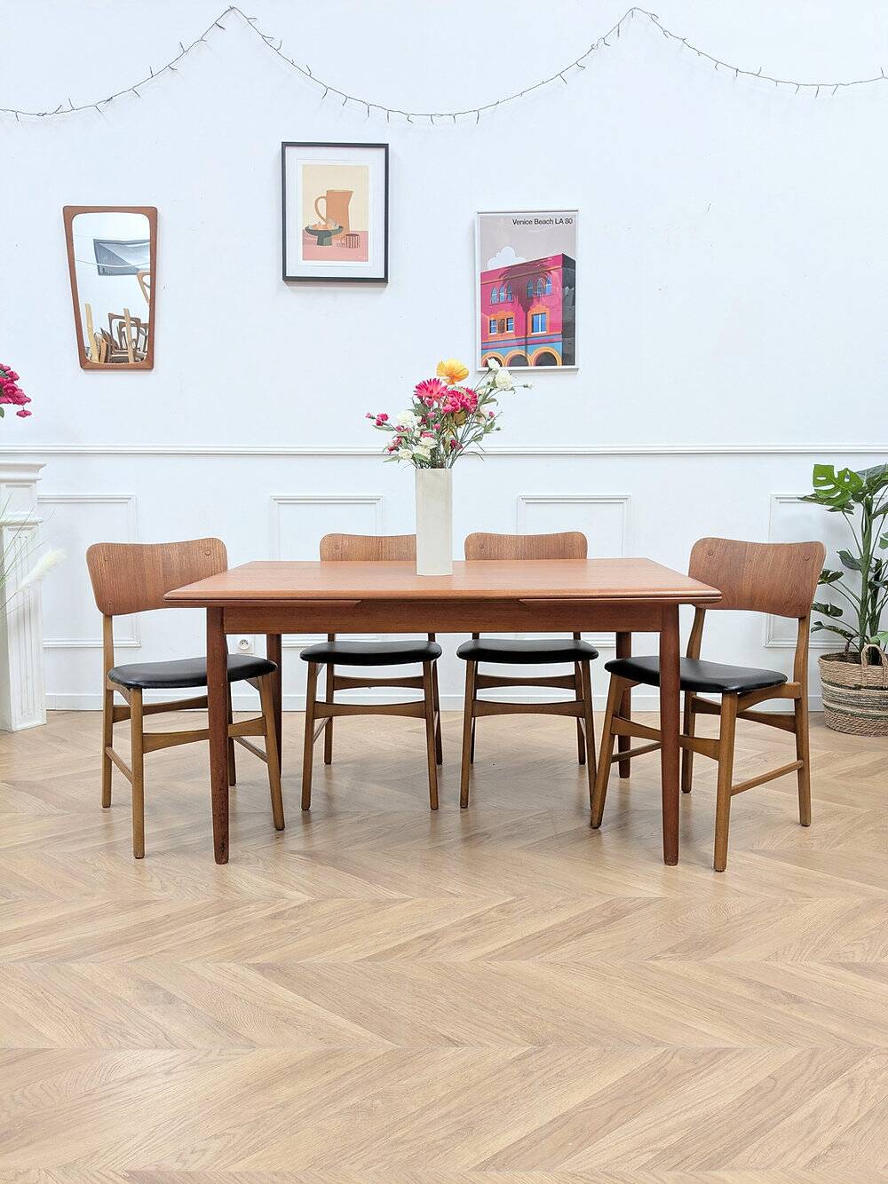 Teak dining table