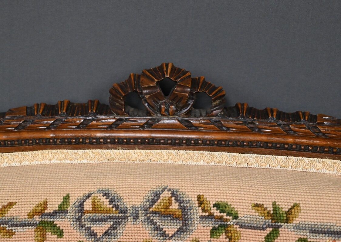 Beech canapé, stained, Louis XVI style - 1920