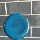 Petite tasse bleue Swallow brand tôle émaillée