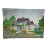 Canvas on landscape cardboard