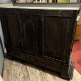 Renaissance style blackened wood sideboard or valet cupboard circa 1850