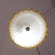 Set of 2 Charming Italian Yellow Murano Glass Ceiling Fixture, Murano, 1970