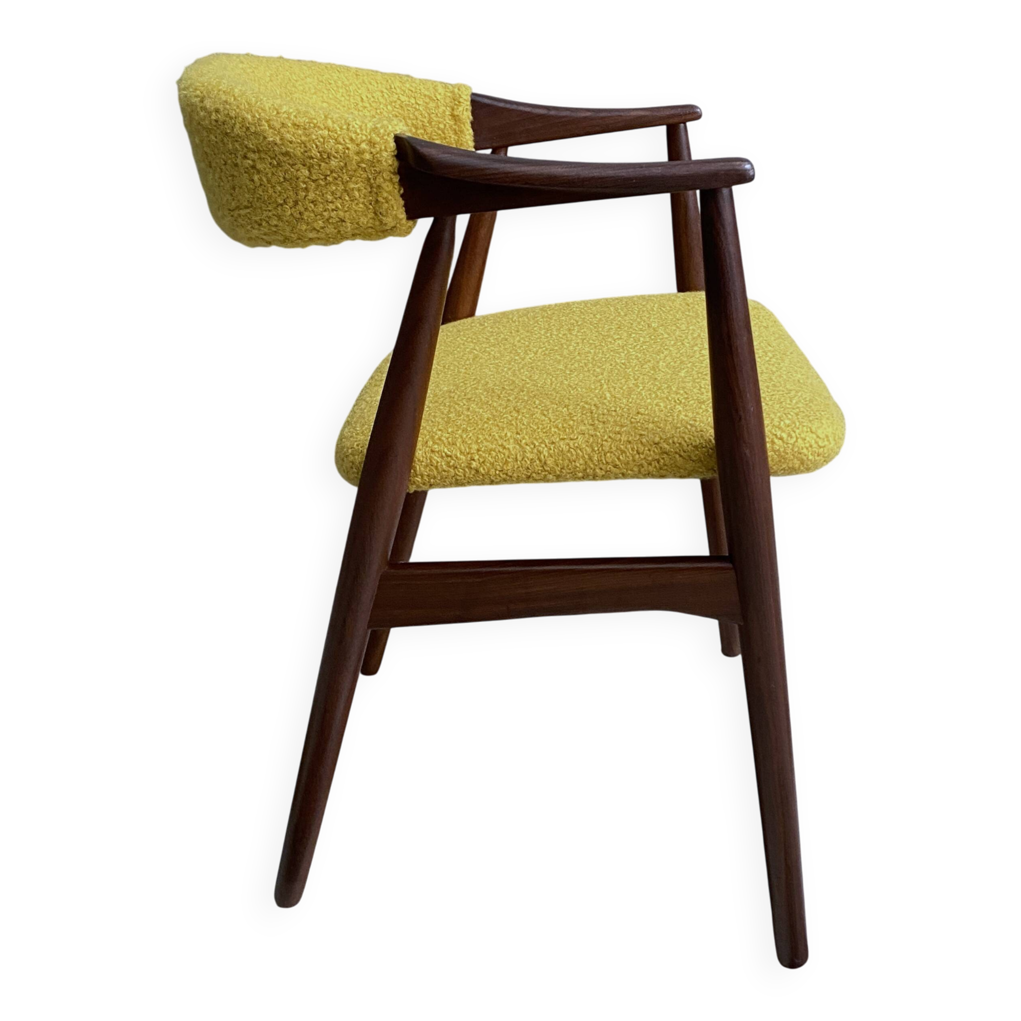 Chaise Thomas Harlev modèle 213 en Boucle jaune