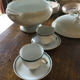 Cup and saucer Sarreguemines iron earth