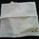 Set of 6 napkins in white linen embroidery in an angle