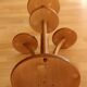 Solid oak wood plant stand, vintage from the 1950s, rare collectors item