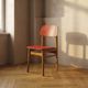 Mid-century colour chair, vintage wooden accent seating, 1960s