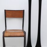 Large black glass vase 115cm