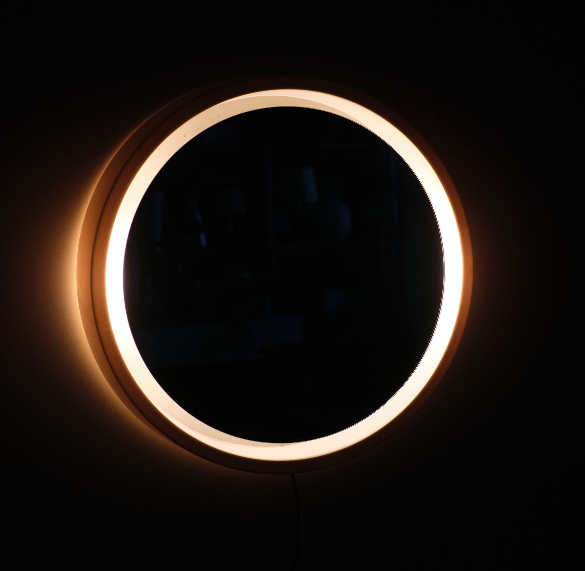 Space Ace Back Lid Round Mirror, 1970s, France