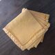8 serviettes anciennes monogrammées CG - 38x38 cm - Coton