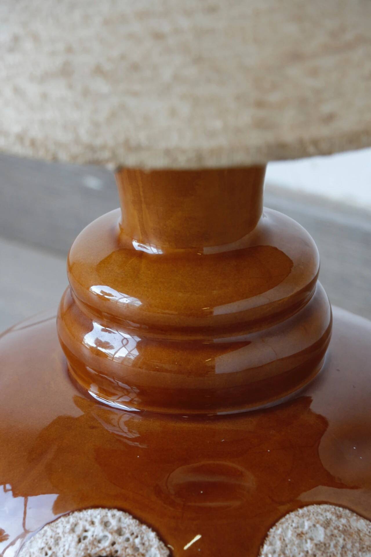 Vintage 70s ceramic lamp – retro light fixture
