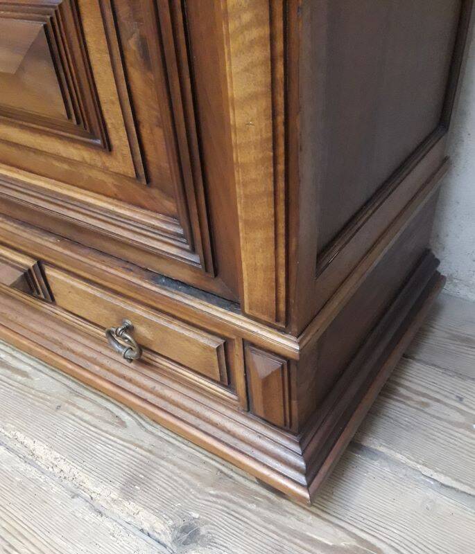 Walnut display cabinet 19th century H234cm
