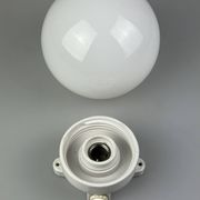 50s 60s wall lamp cellar lamp ceramic & glass Bauhaus design
