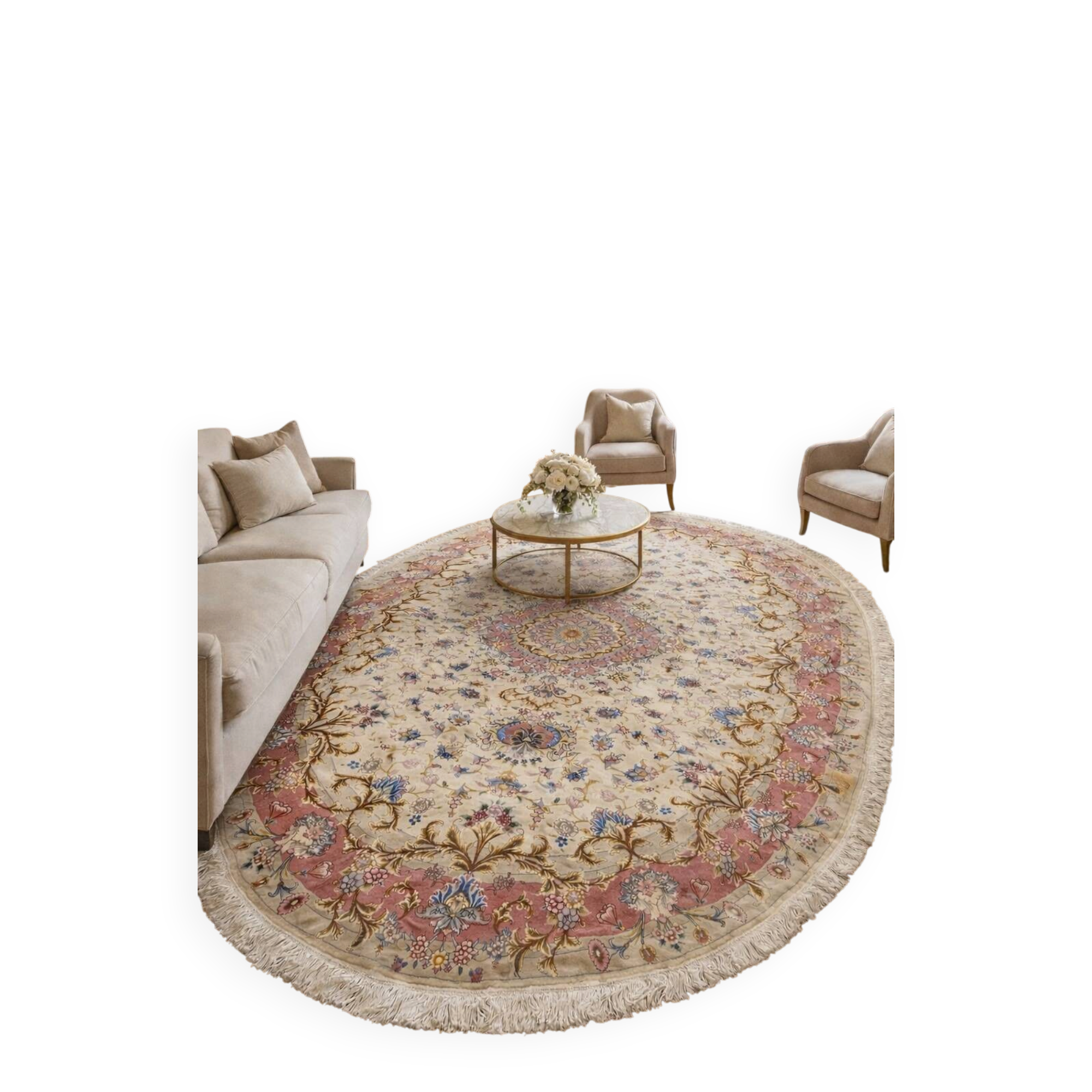 Tabriz Persian carpet 60 Raj hand-knotted – 298 × 202 cm