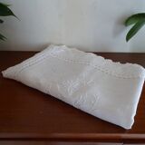 Old linen tablecloth 170 x 165 hand embroidered
