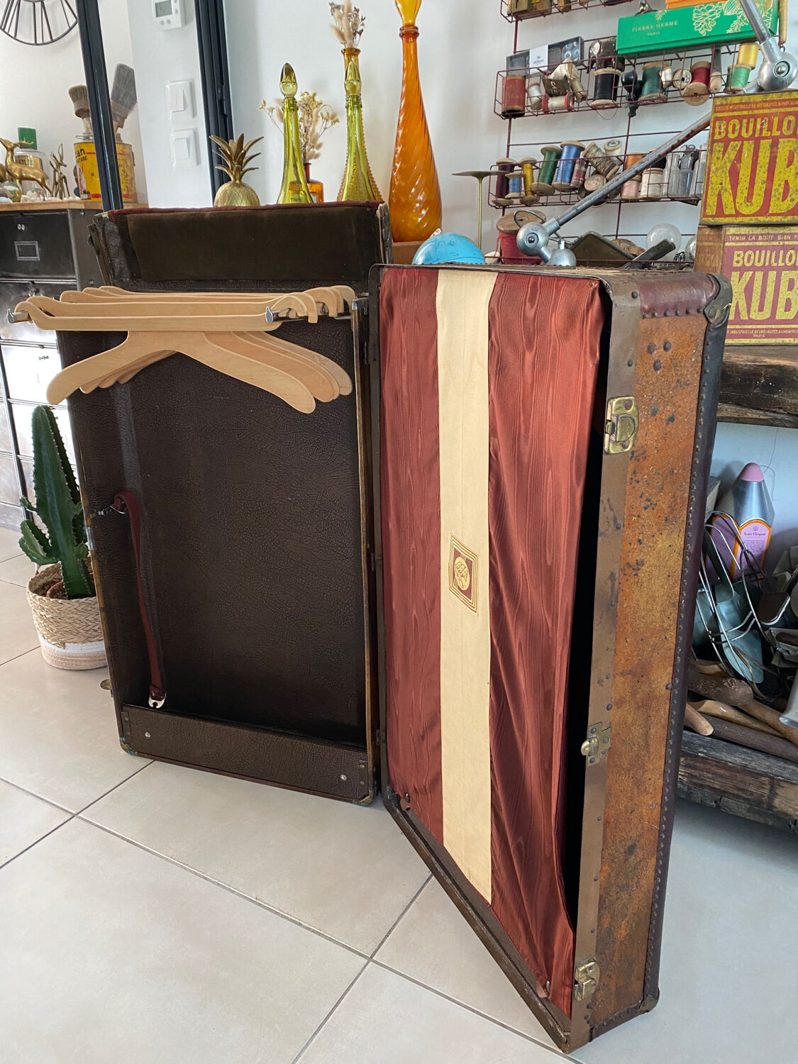 Old vintage cabin trunk