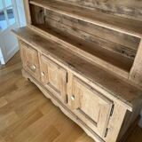 Restored two-body oak sideboard/bookcase