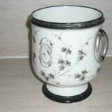 Painted porcelain planter and pot signed P. AGIN