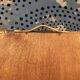 Mirror in wood and rattan 60s