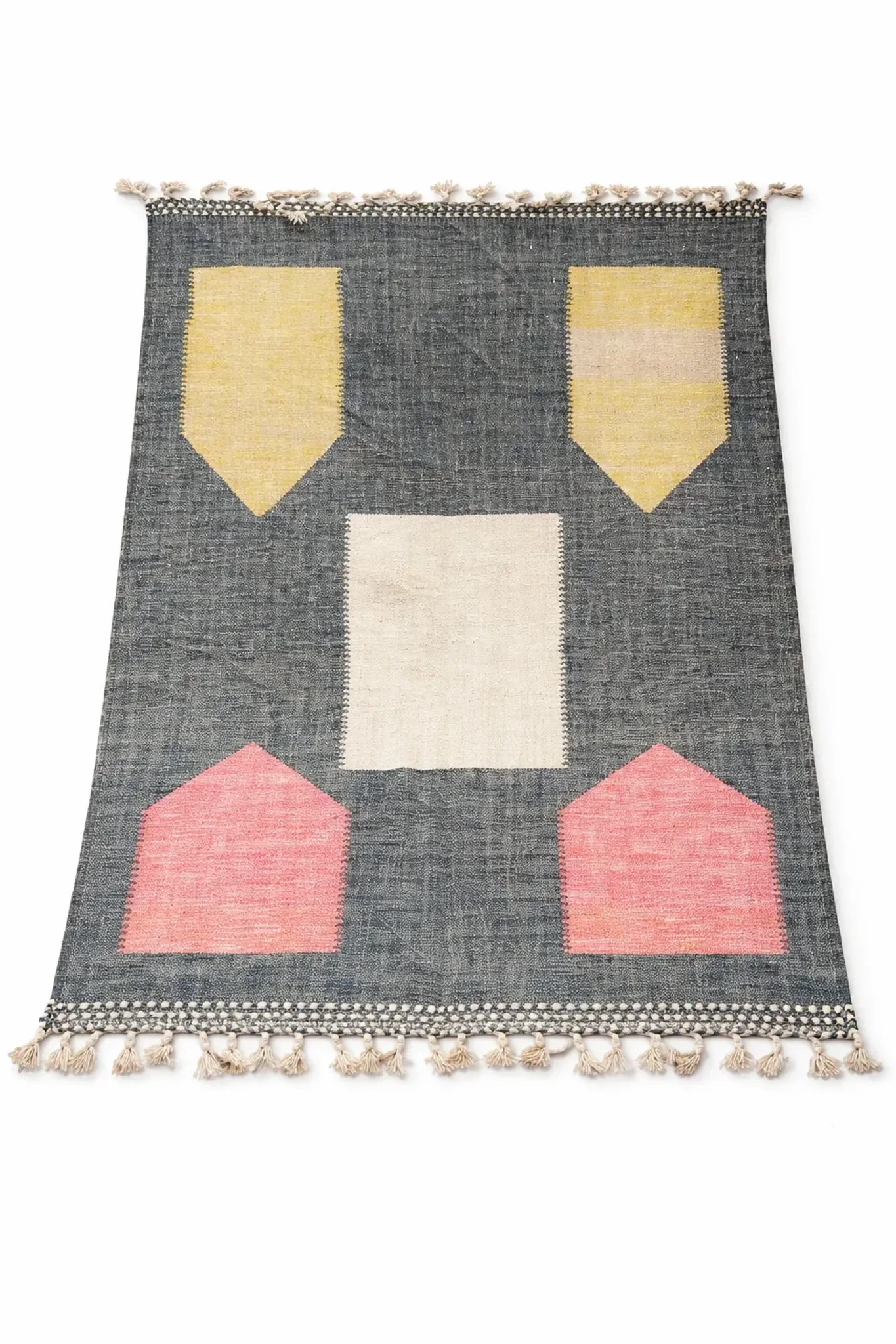 Berber carpet in fine wool – Soft contrasting shapes