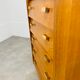 Commode chiffonnier pieds compas années 50 bois blond
