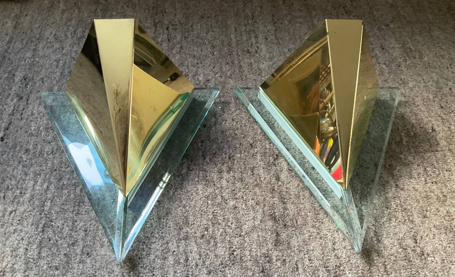 Pair of Hollywood Regency style wall lights