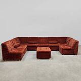 Vintage modular element sofa 'Havanna rust'