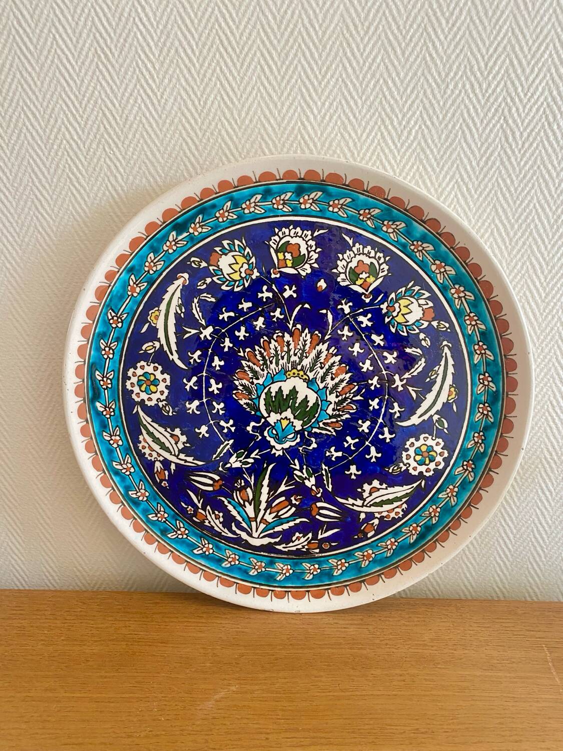 Large Turkish kutahya dish