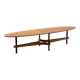 Guglielmo Ulrich. Oval coffee table in blonde teak. 1950s-60s.