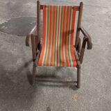 Vintage children's chaise longue