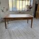 Cherry farmhouse table with spindle legs, 1950s