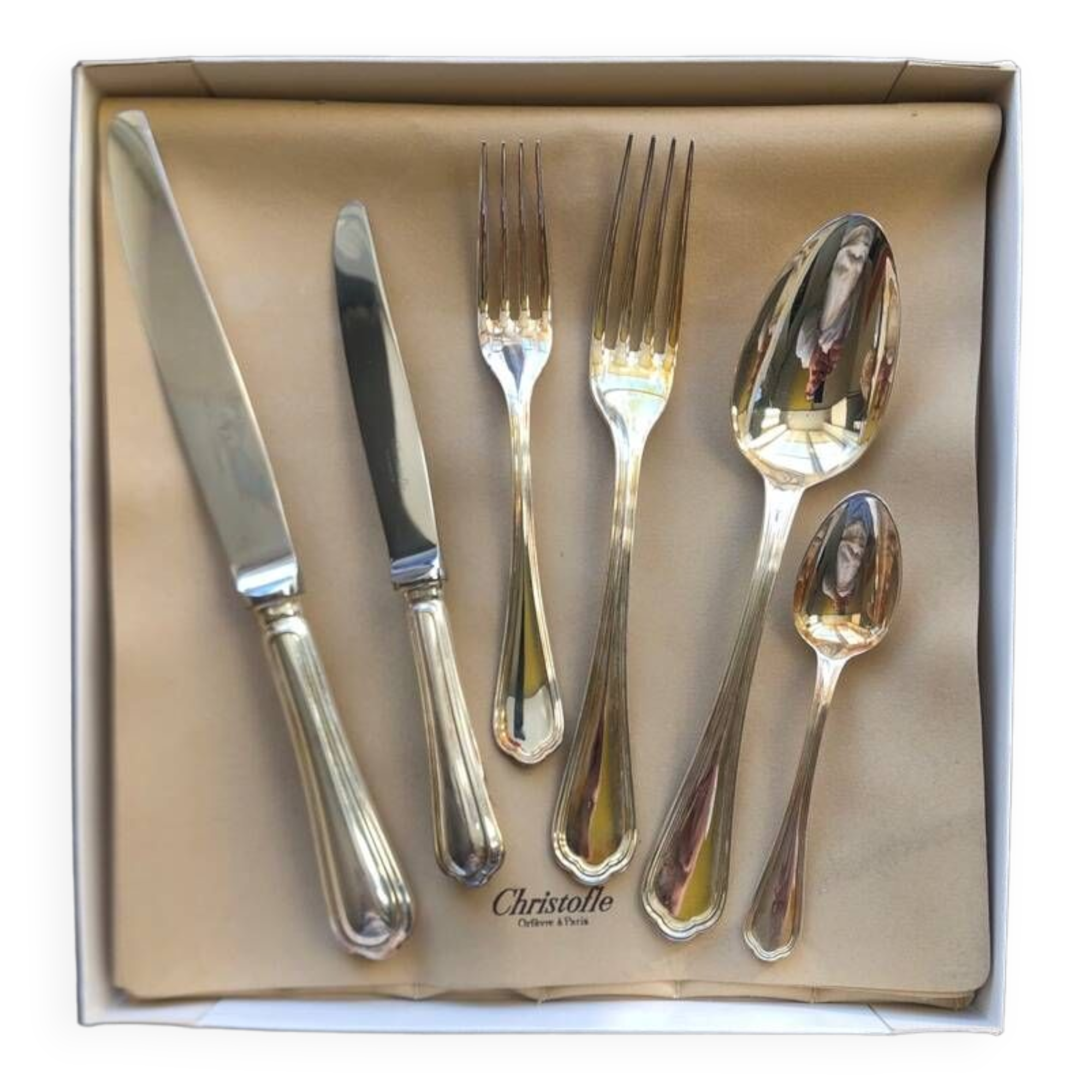 Cristofle silver metal cutlery set