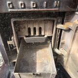 Godin enameled cast iron stove for coal and wood