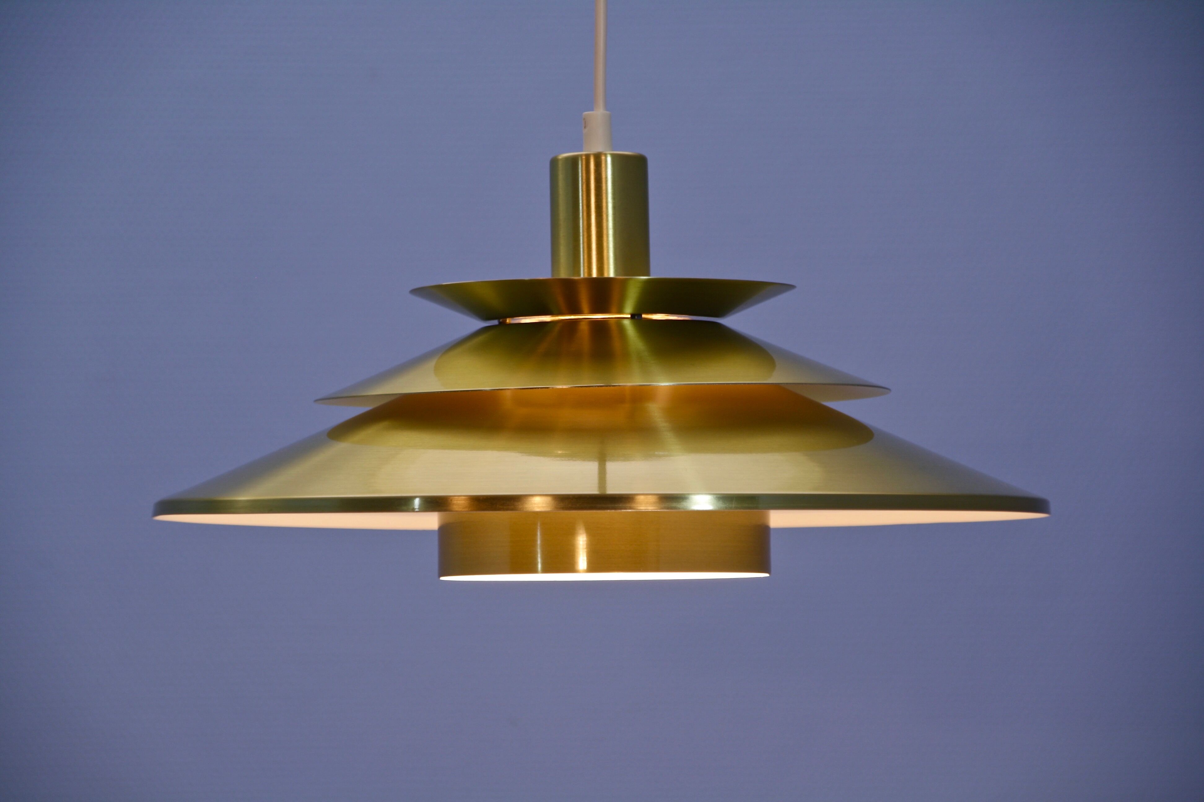 Danish hanging lamp in brass, 1970s