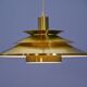 Danish hanging lamp in brass, 1970s