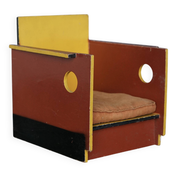 Chaise en jouet moderniste rare par Ko Verzuu pour Ado, années 1930