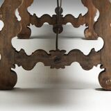 Table à Tréteaux Rustique d'Art Populaire, Espagne, 19ème Siècle