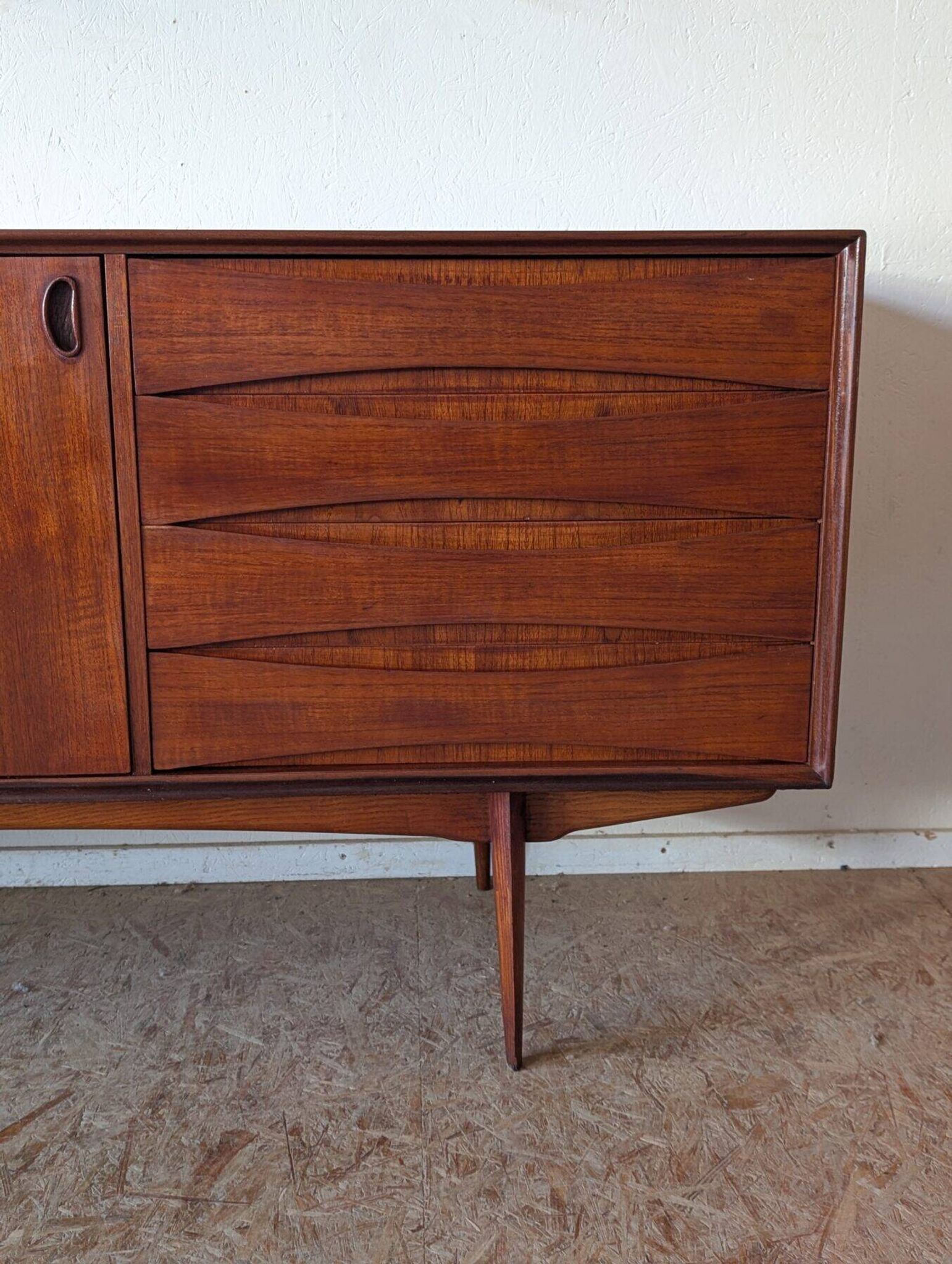 Teak enfilade "Paola" by Oswald Vermaercke published by V-Form, 1950s/60s.