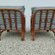 Pair of glacier blue rattan armchairs French Riviera vintage ép