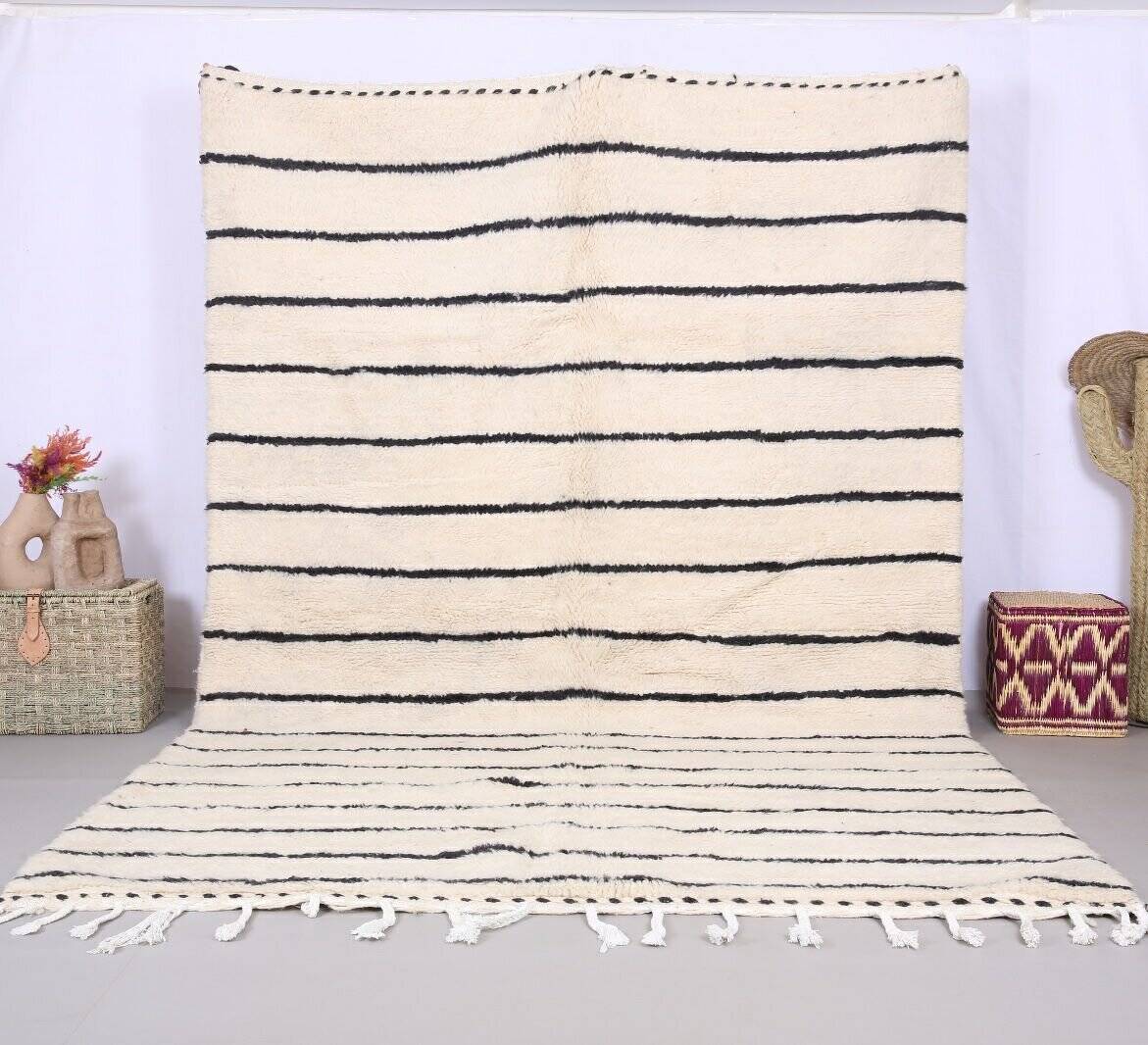 Handmade wool Berber rug 300X200 cm