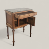 Walnut and green marble sideboard – Louis XVI style – Early 19th century