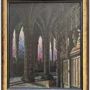 Gaston Delpard – Oil on canvas signed – View of a church