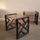 Italian sofa ends, Dalvera, rattan, 80s