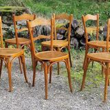 6 Baumann bistro chairs n°58 from the 20s