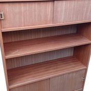 Vintage modernist bookshelf from the 1950s.